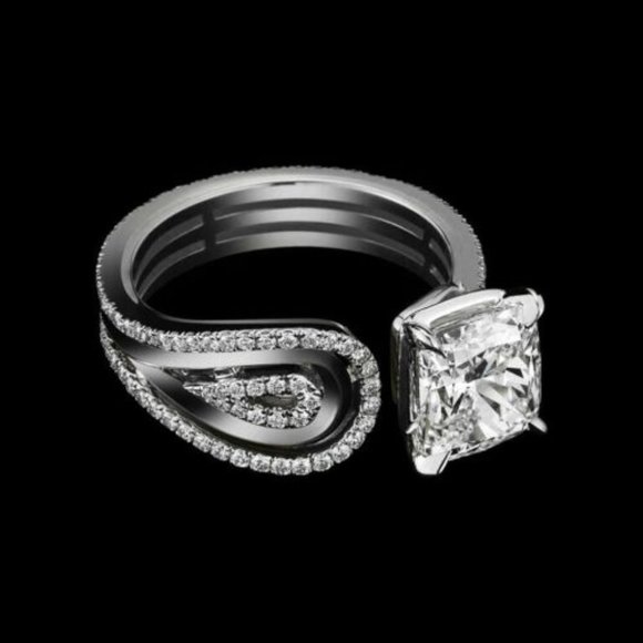 Jewelry - *New 18K Gold Over 925 Silver Adjustable Diamond Ring, cute Ring, shiny Ring.